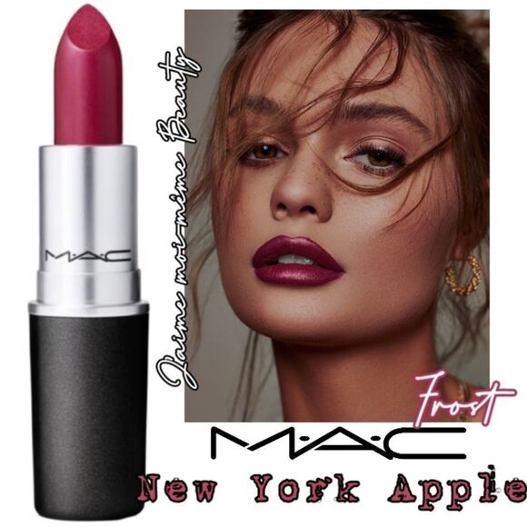 MAC Frost Finish Lipstick in New York Apple (Berry with Pink Pearl) - Picture 1 of 17